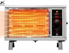 ICX ETL Portable Electric Radiant Heater, 1250W/1500W Indoor Space Heater, Rapid Heating with Adjustable Thermostat, Perfect for garages, workshops, W